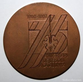 Medallas temáticas: MEDALLA DEL 75 ANIVERSARI DE L' ESQUI A CATALUNYA (1908 - 1983)